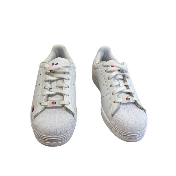 Adidas Superstar Pure J womans white leather sneakers size 5 SKU 8481 - Picture 9 of 16